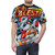 Retro gaming t-shirt featuring the front cover art of the Sega Genesis shoot 'em up game Musha Aleste - men front