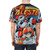 Retro gaming t-shirt featuring the front cover art of the Sega Genesis shoot 'em up game Musha Aleste - men back