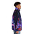 Lsd Nights Puffer Jacket - Futuristic neon cityscape fashion - men side right