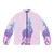 Silhouette of a unicorn against a starry night sky on a puffer jacket