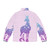 Silhouette of a unicorn against a starry night sky on a puffer jacket - Back