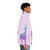 Silhouette of a unicorn against a starry night sky on a puffer jacket - men side right