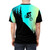 Colorful AOP t-shirt design featuring mountain biking silhouettes - men back