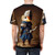 Stylized knight duck illustration on an all-over-print t-shirt - men back