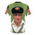 Minimalist polygonal art t-shirt design featuring Australian cricket legend Don Bradman - Back
