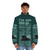 Blade Runner inspired puffer jacket with "Like Tears in Rain" quote - men front