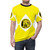 Vibrant all-over-print t-shirt featuring a striking design inspired by the iconic Yellow Ranger from the Power Rangers franchise. - men front