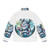 Majestic silver ape puffer jacket featuring a fantastical legendary animal design - Back