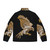 Northern Goshawk Puffer Jacket with Colorful Bird of Prey Design - Back