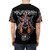 Miku-inspired metal music t-shirt with a Hagane heavy metal design featuring Baphomet and Miku-style elements. - men back