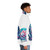 Puffer jacket featuring a whimsical petal fish, a mythical aquatic creature - men side right