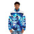 Mystic azure fox puffer jacket with a fantastical, legendary animal design - men front