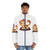 Lava Leopard puffer jacket with fantastical animal print design - men front