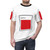 Stylish Simply Red-Inspired T-shirt Design with Pantone Red and Square Graphics - men front