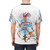 Retro-inspired t-shirt featuring a disc man design and playful puppet graphics - men back