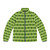 Shades of Irish green argyle pattern puffer jacket