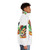 Puffer jacket featuring a desert fox and rabbit in a fantasy style - men side right