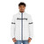 Minimalist puffer jacket with Shadertoy-inspired vec3 color design - men front