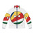 Seychelles Countryball Puffer Jacket, featuring the vibrant flag of Seychelles