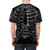 Model wearing a t-shirt with a detailed anatomical skeleton ribcage design - men back