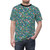 Dinosaur and unicorn inspired t-shirt with a colorful floral and leaf pattern - men front