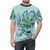 Artistic silver hedgehog design on a high-quality t-shirt - men front