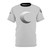 Stylish silver crescent moon graphic printed on a high-quality t-shirt.