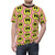 Model wearing a colorful graphic tee with a fun smiley face and tongue out expression design - men front