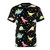 Vibrant dinosaur pattern printed on a high-quality t-shirt for kids