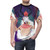 Mysterious cyborg deity graphic print on a modern all-over print t-shirt - men front