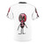 Silas Rocket inspired anti-hero all-over print t-shirt with a custom superhero character graphic design - Back