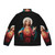 Jesus Christ Savior Puffer Jacket with religious and cultural imagery - Back