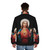 Jesus Christ Savior Puffer Jacket with religious and cultural imagery - men back
