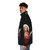 Jesus Christ Savior Puffer Jacket with religious and cultural imagery - men side left