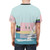 Colorful abstract t-shirt design inspired by the modern architectural work of Mexican designer Luis Barragan - men back