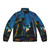 Sewer Surfers Puffer Jacket featuring a space-inspired graphic design
