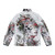 Immortal Surreal Fantasy Puffer Jacket with Skull and Flowers Design - Back