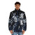 Serene Bloom Fantasy Puffer Jacket with floral and anime-inspired design - men front