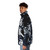 Serene Bloom Fantasy Puffer Jacket with floral and anime-inspired design - men side left