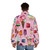 Ice cream patterned puffer jacket with a whimsical and refreshing design - men back