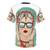 Desi girl wearing sunglasses and traditional clothing on a graphic t-shirt - Back