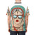 Desi girl wearing sunglasses and traditional clothing on a graphic t-shirt - men back