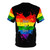 Colorful Love Is Love Pride T-Shirt with Rainbow, Heart, and Splatter Design - Back