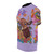 Vibrant all-over print t-shirt featuring a colorful, psychedelic animal rights design - men left
