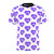 Stylish Korean-Inspired Purple Heart T-Shirt with Hangul Alphabet Design