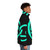 IO 444 techno puffer jacket for electronic music festivals and raves - men side right