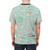 Shiba inu-inspired t-shirt with a sakura and matcha-themed floral pattern in mint green - men back