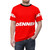 Denner-inspired graphic t-shirt with Swiss flag and "One for All" slogan - men front