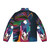 Horse running puffer jacket with abstract WPAP art design - Back