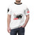 A vibrant all-over-print t-shirt featuring a playful cat design for cat lovers and pet owners. - men front